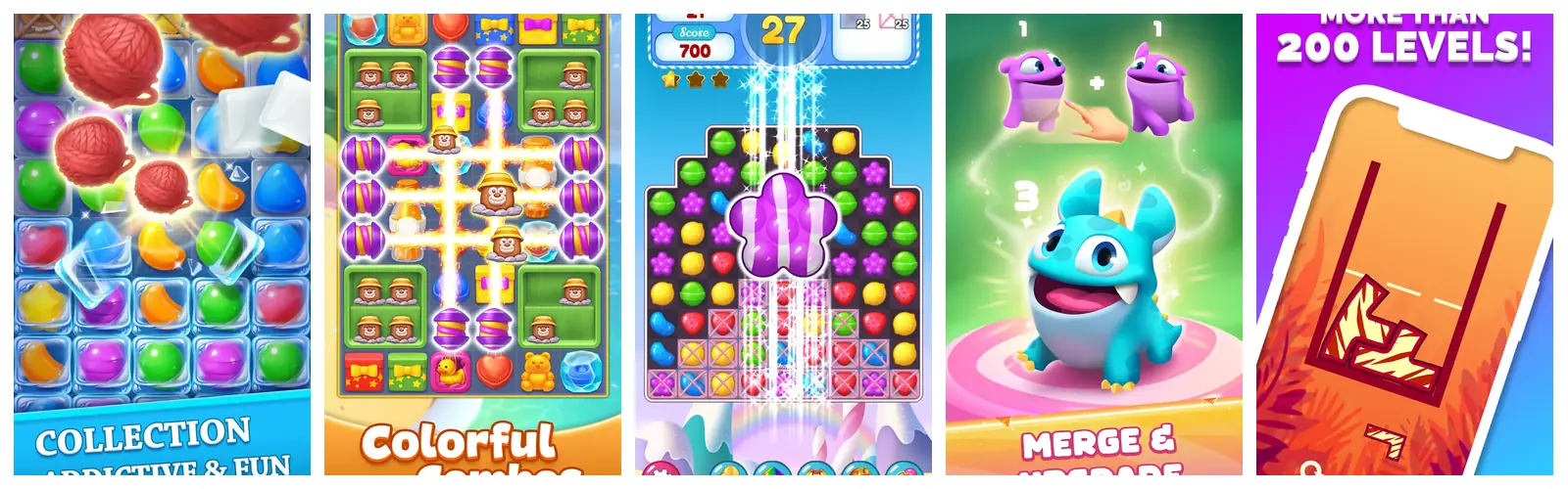 Boards from five titles in the atlas, captured on Google Play