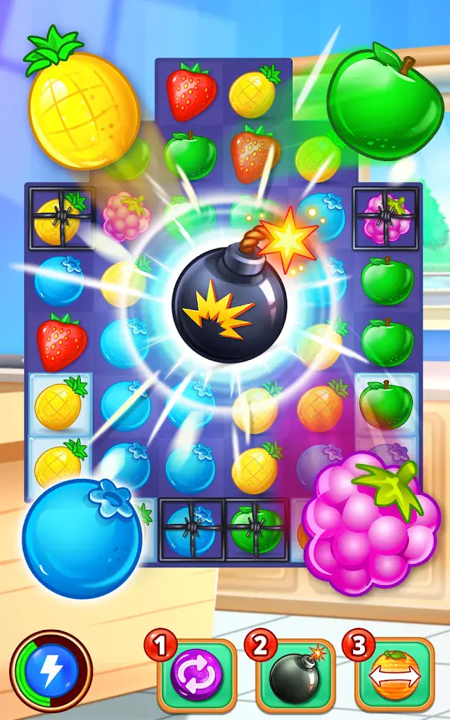 Gummy Paradise: Match 3 Games board of gummy sweets